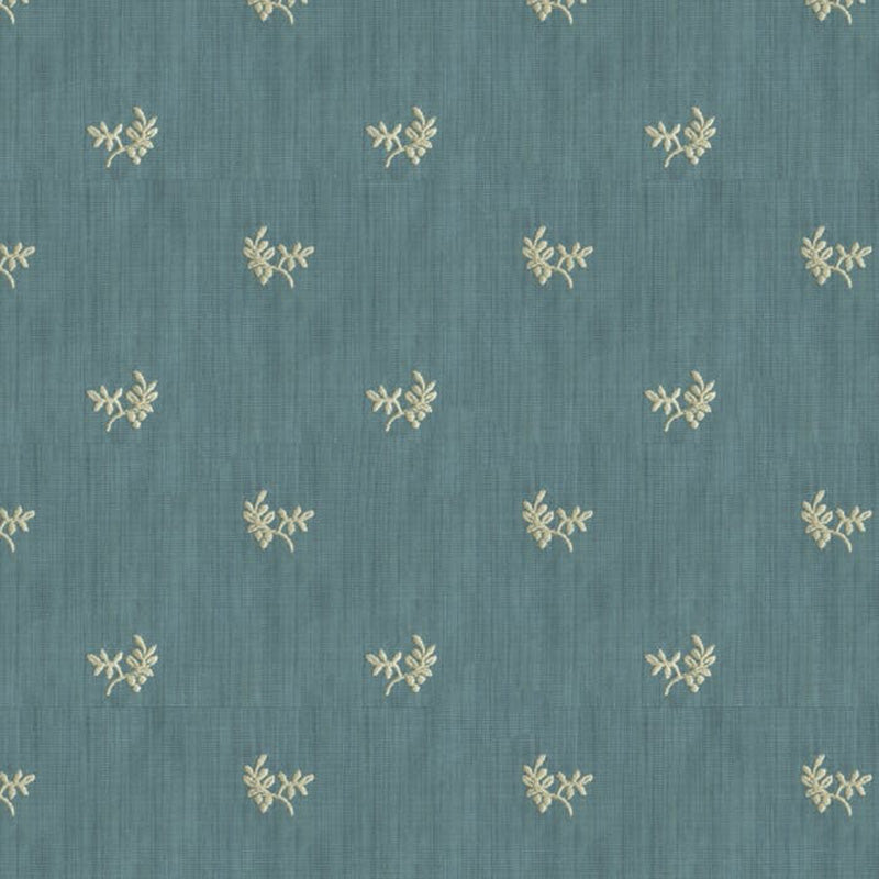 Brunschwig & Fils Bayberry Strie Oxford Blue Fabric Sample BR-800054.244.0