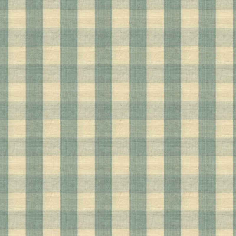 Brunschwig & Fils Carsten Check Pale Blue And Cream Fabric Sample BR-89149.M20.0
