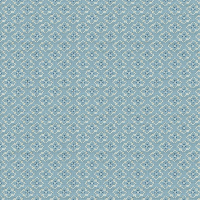 Brunschwig & Fils Creek Figured Woven Blue Fabric Sample BR-89709.222.0