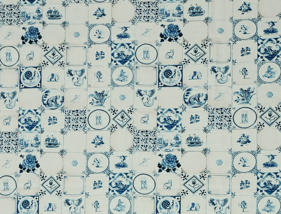 Jim Thompson Vermeer Delft Blue Fabric Sample JT013686001