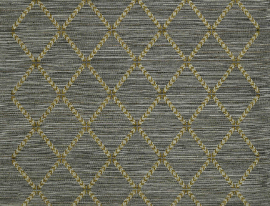 Jim Thompson Ikat Trellis  Acacia Wallpaper Sample JT021073004