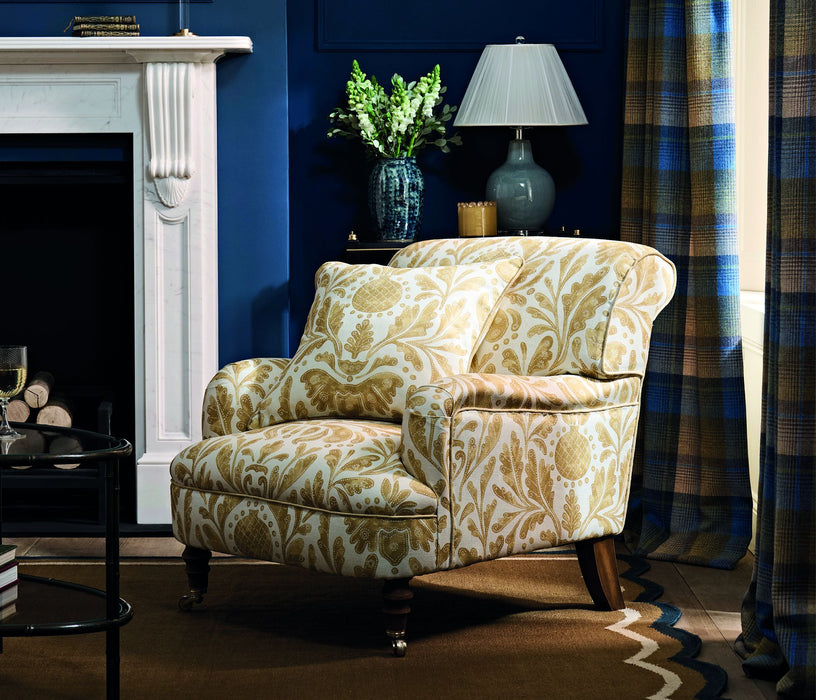 Nina Campbell Castellane Green / Chocolate Fabric Sample NCF4580-02