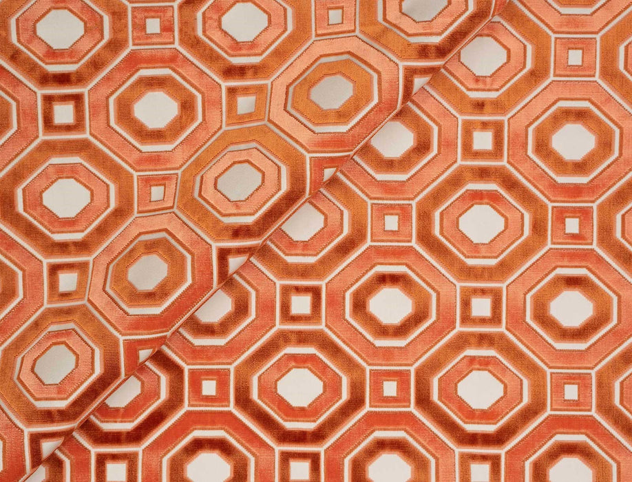 Jim Thompson Octavian Velvet Coral Fabric Sample JT013844003