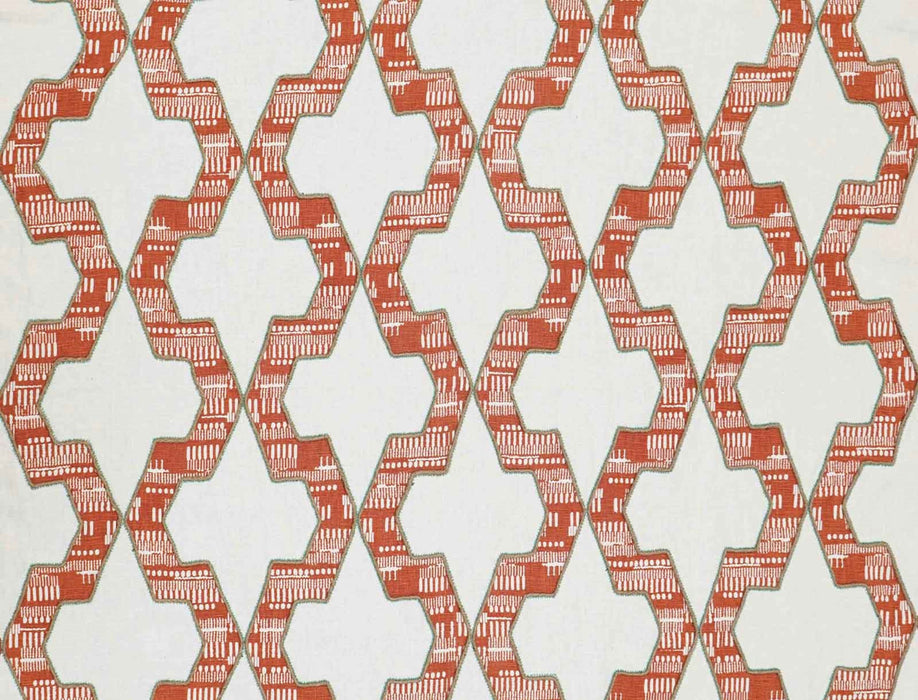 No.9 Thompson Fable Trellis Foxy Fabric Sample N9012350002