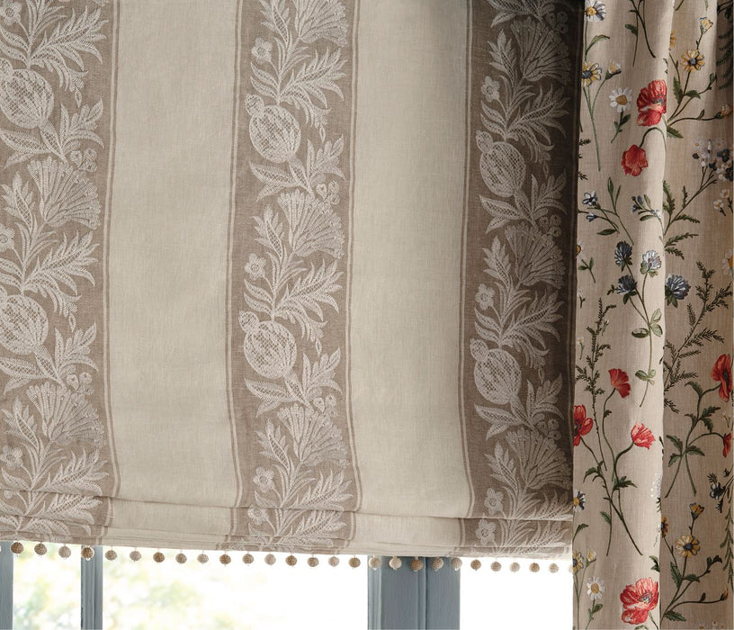 Nina Campbell Cerney Stripe Beige Fabric Sample NCF4601-01
