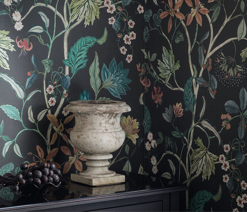 Osborne & Little Chellah Charcoal Wallpaper Sample W7907-01