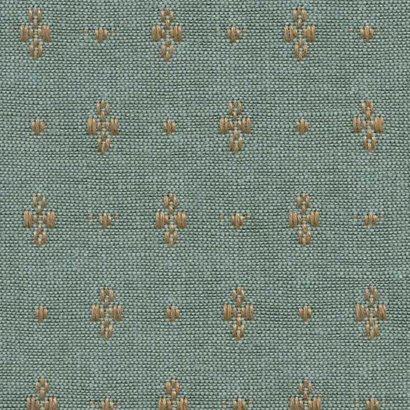 Marvic Textiles Clover Verdigris Fabric Sample 616-33