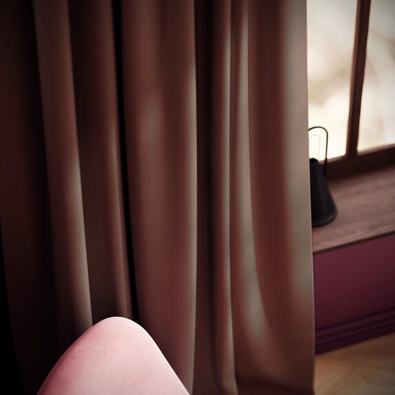 Ado Truffle Taffeta FR RE 556 Fabric Sample 2503556