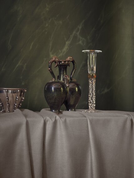 Travers Empress Glazed Linen 482 Fabric Sample 44212482