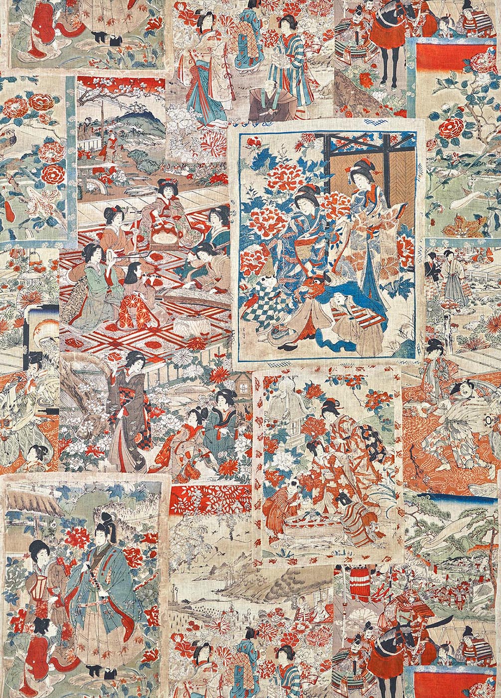 Pierre Frey Ukiyoe Original Fabric Sample F3795001
