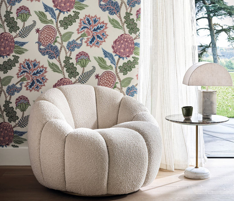Osborne & Little Cynara Chestnut / Eucalyptus Wallpaper Sample W8034-04