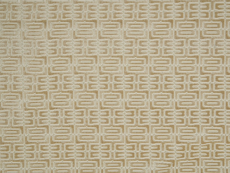Jim Thompson Labyrinth Velvet Parchment Fabric Sample JT013900001
