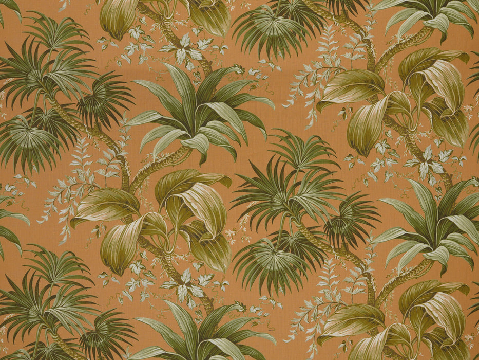 Jim Thompson Palm Leaves Warmest Terracotta Fabric JT013981001