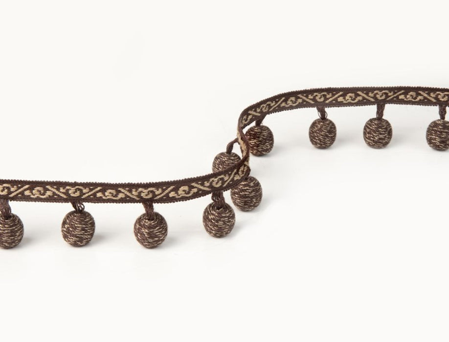 Jim Thompson Naga Ball Fringe  Zebra Trim Sample JT030006009