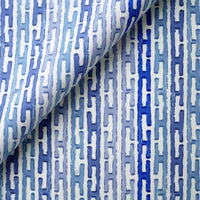 No.9 Thompson Chinese Steps China Blue Fabric N9012100002O