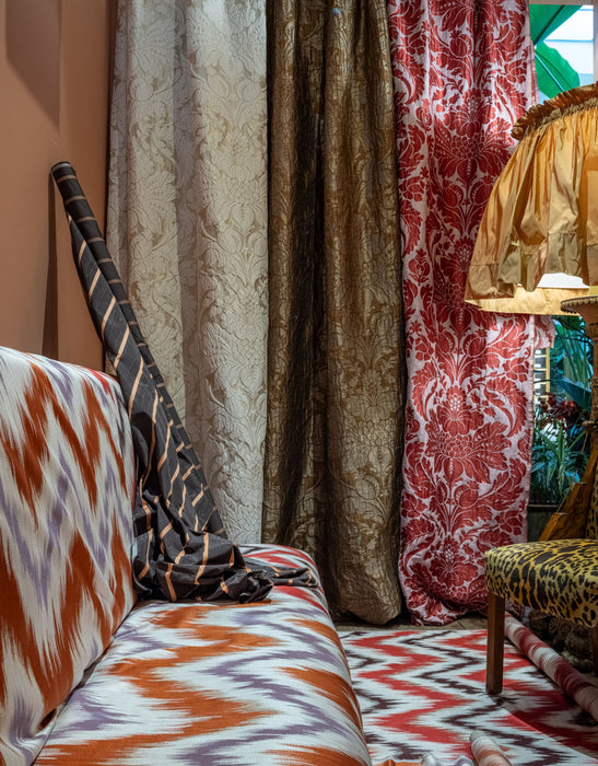 Jim Thompson Zigzag Coral Fabric JT013947003