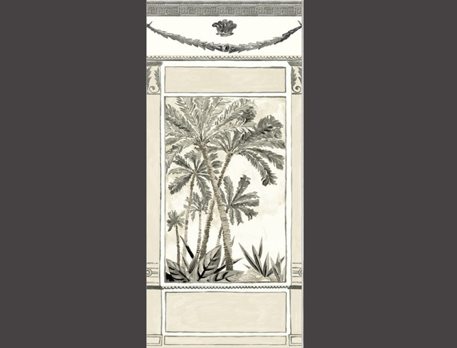 No.9 Thompson Palm Court Panel  Grisaille Wallpaper Sample N9021032001