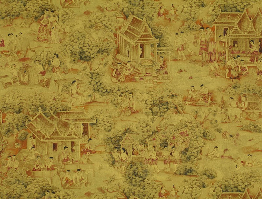 Jim Thompson Jim's Dream Antique Gold Fabric JT013272002