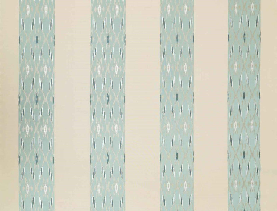 Jim Thompson Patola Stripe Mineral Blue Fabric Sample JT013868001