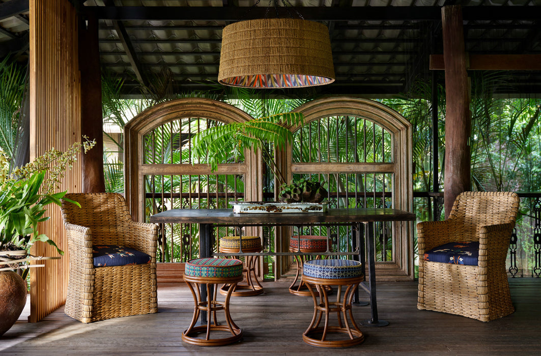 Jim Thompson Burmese Stripe Bluestone Fabric JT013912001