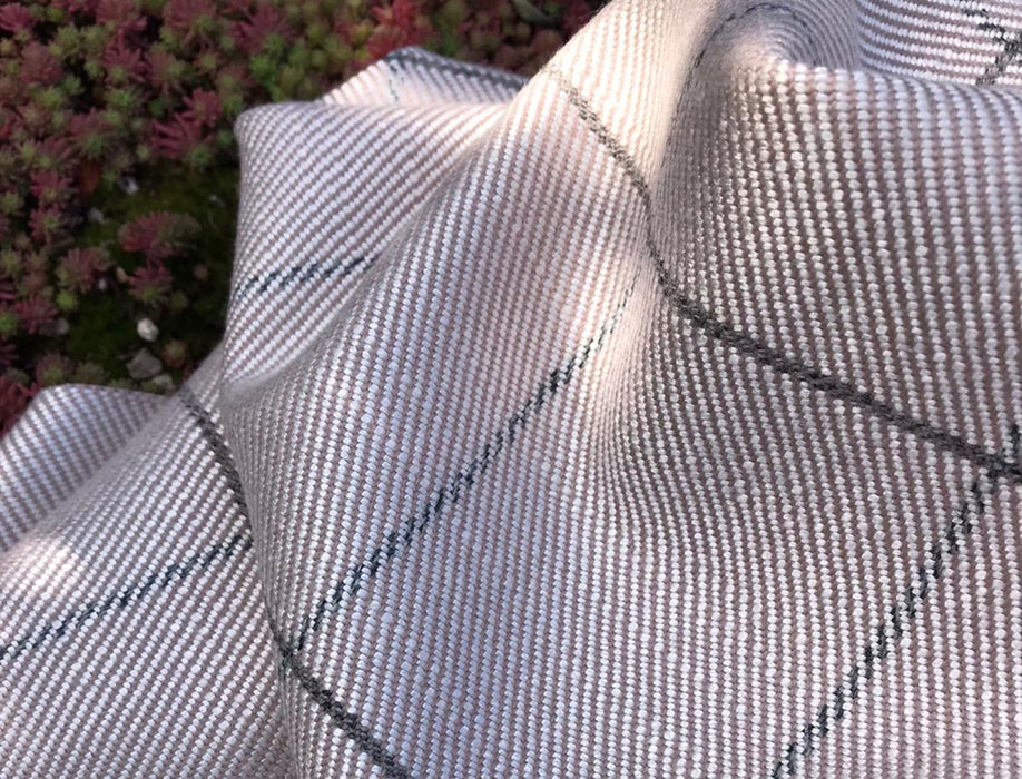 Fox Linton Padstow Check Silver Bark Fabric FL010056004