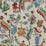 No.9 Thompson Peacock Picnic Carnival Fabric Sample N9012269001O