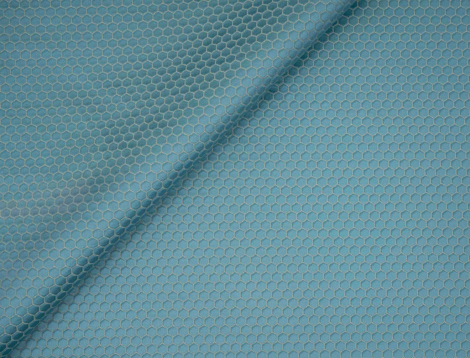 Jim Thompson Honeycomb Azure Fabric Sample JT013852008