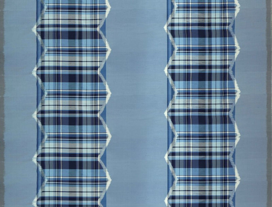 Jim Thompson Tasawan Ikat Stripe Porcelain Fabric Sample JT013709001