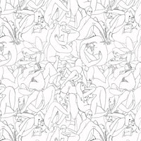 Pierre Frey Le Couple Noir/Blanc Wallpaper FP370001