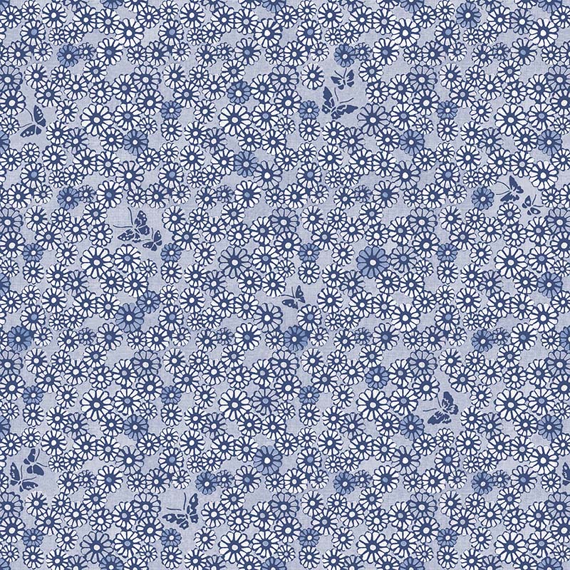 Galbraith & Paul Daisy Navy Wallpaper Sample