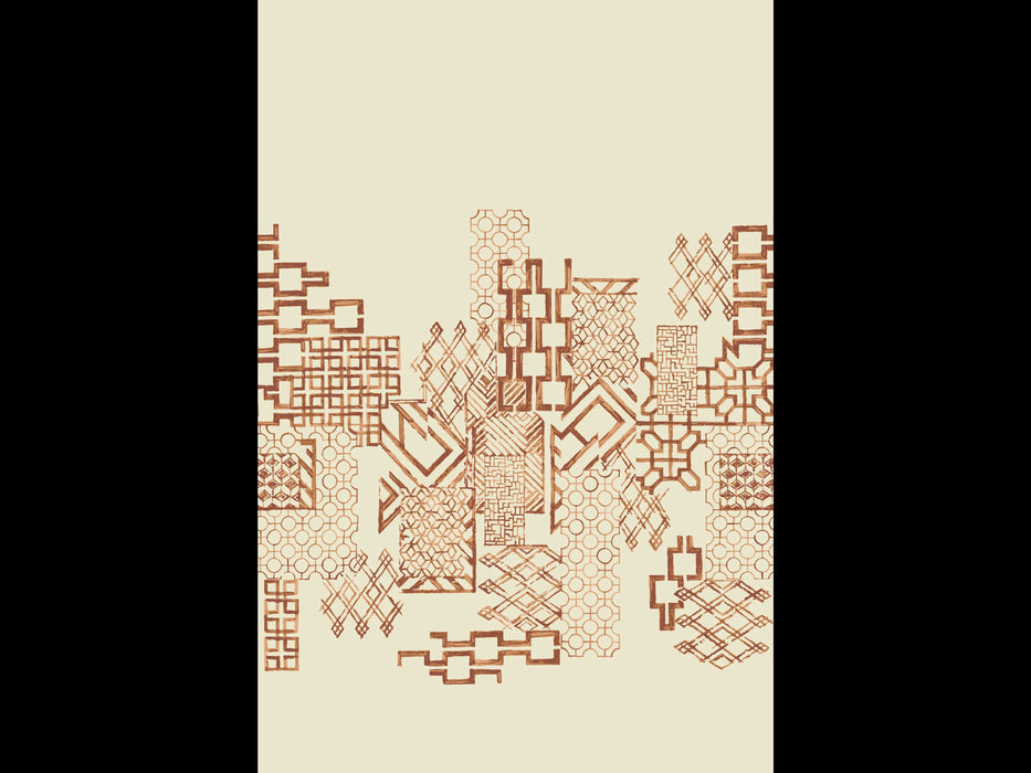 No.9 Thompson Portcullis Toll Coated 3 Drops Rust Wallpaper Sample N9021045002