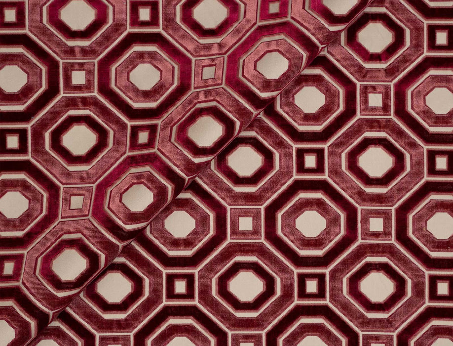 Jim Thompson Octavian Velvet Garnet Fabric Sample JT013844004