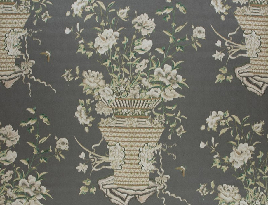 Jim Thompson Broderique  Charcoal Wallpaper Sample JT021024004