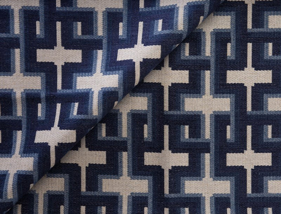 Jim Thompson Langham Blue And White Fabric JT013623003