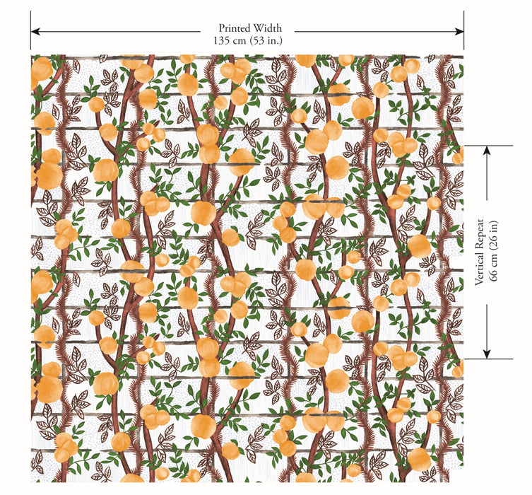 Jim Thompson Garden Party  (Non-Woven) Orangerie Wallpaper Sample JT021077002