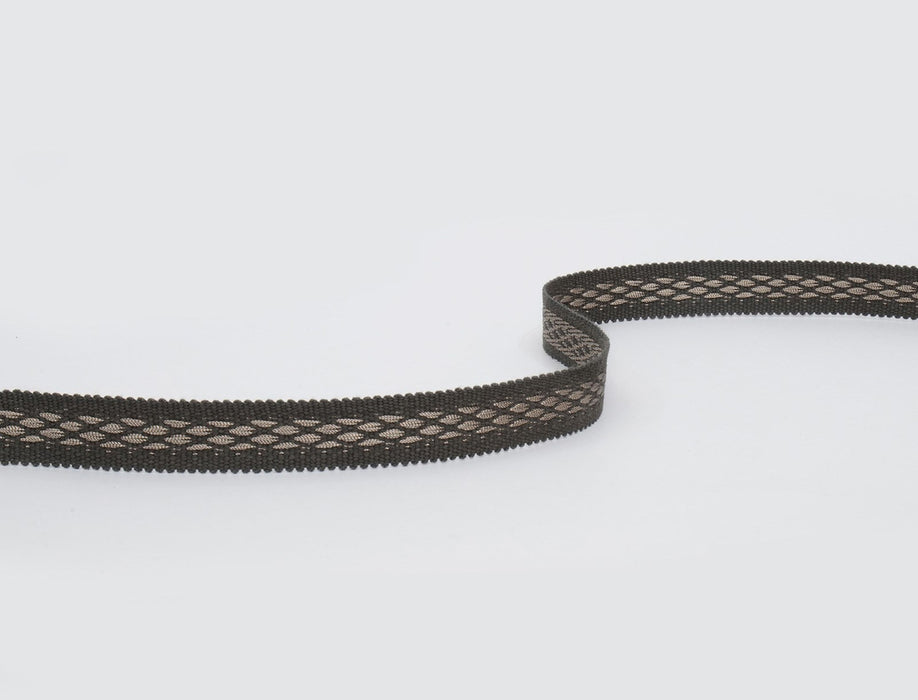 Jim Thompson Ikat Diamonds Tape  Bitter Chocolate Trim Sample JT030061009