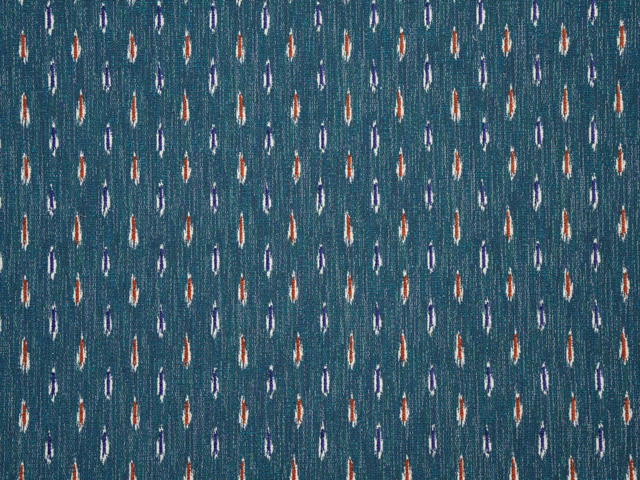 Jim Thompson Karenni Ikat Weave Aegean Fabric Sample JT013913004