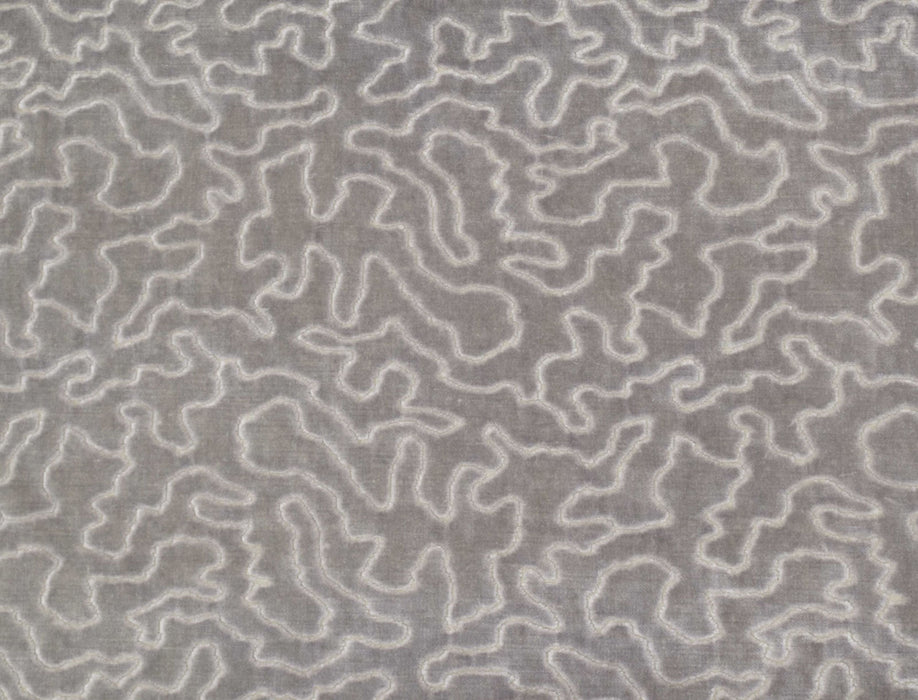 Jim Thompson Vermicelli Velvet Silver Grey Fabric JT013887002