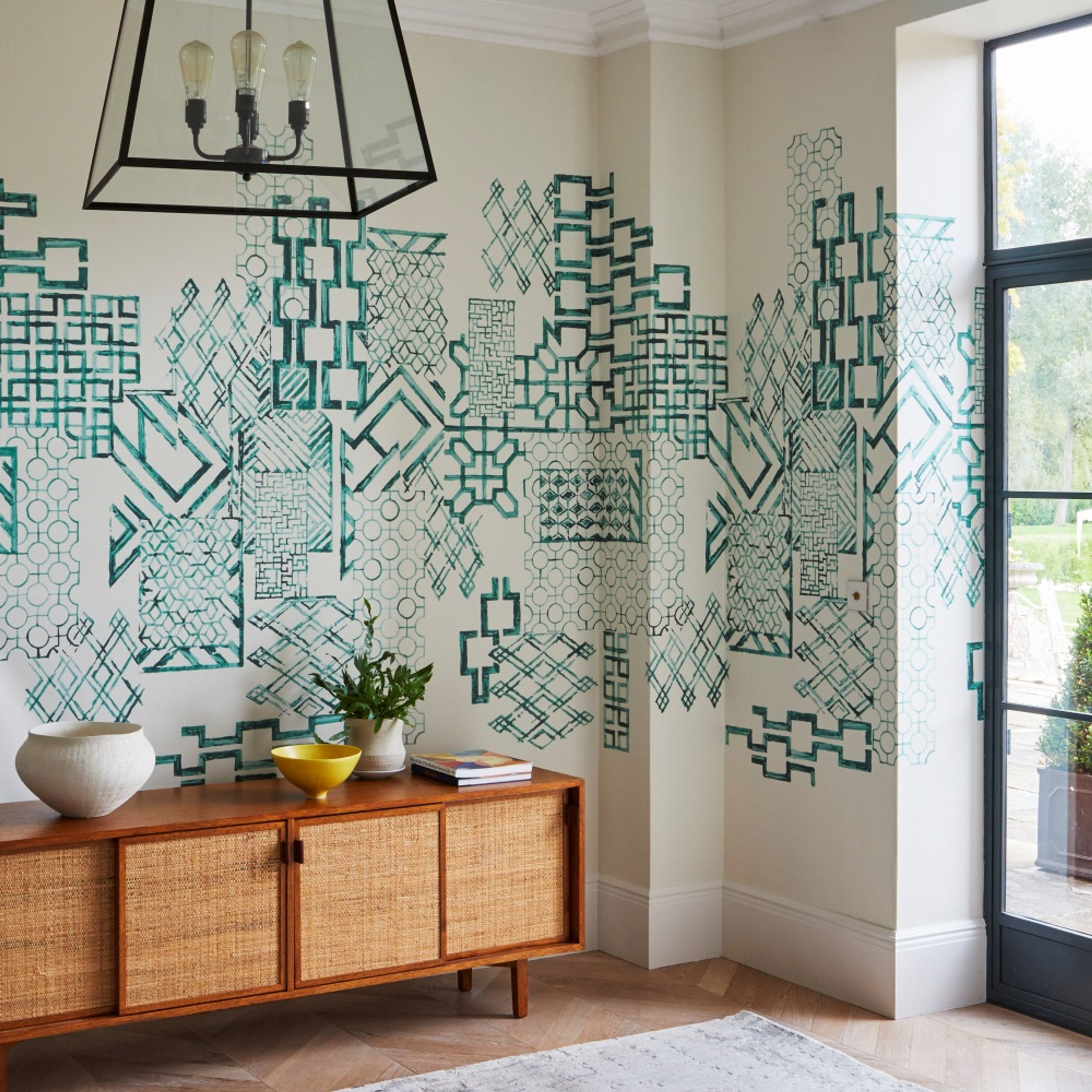 No.9 Thompson Portcullis Toll Coated 3 Drops Verdigris Wallpaper N9021045001