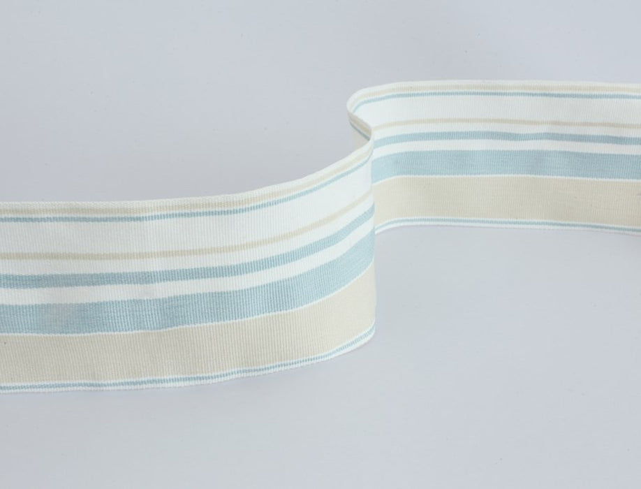 No.9 Thompson Block Stripe  Soft Blue Trim Sample N9031018001