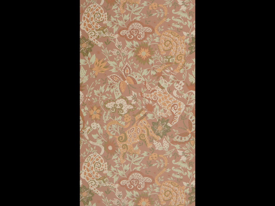 Jim Thompson Tiger'S Dream Roasted Peach Wallpaper Sample JT021087002