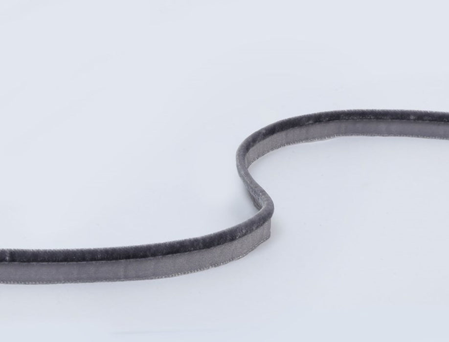 Jim Thompson Velvet Cord On Tape  Charcoal Trim Sample JT030025011