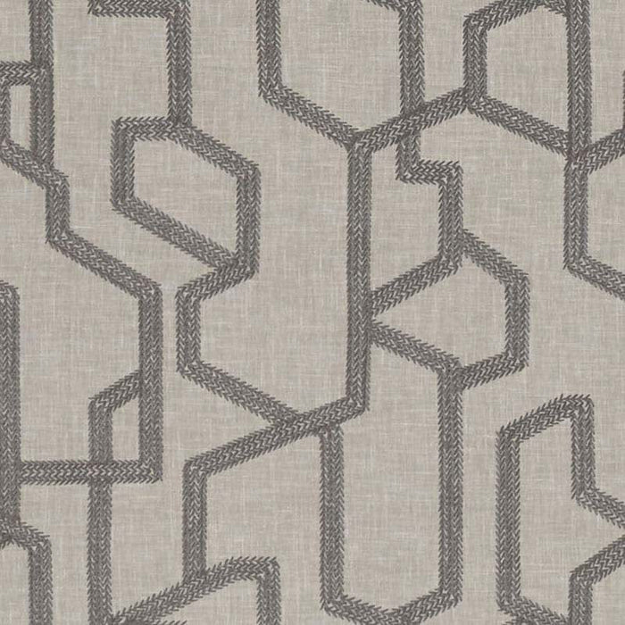 Clarke & Clarke Labyrinth Charcoal Fabric Sample F1300/01.CAC.0