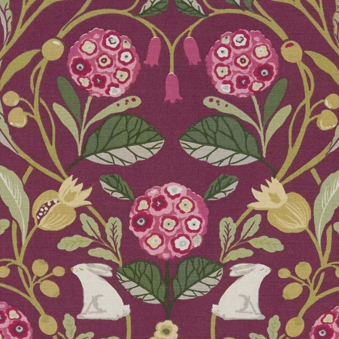 Clarke & Clarke Forester Plum Fabric Sample F1314/04.CAC.0