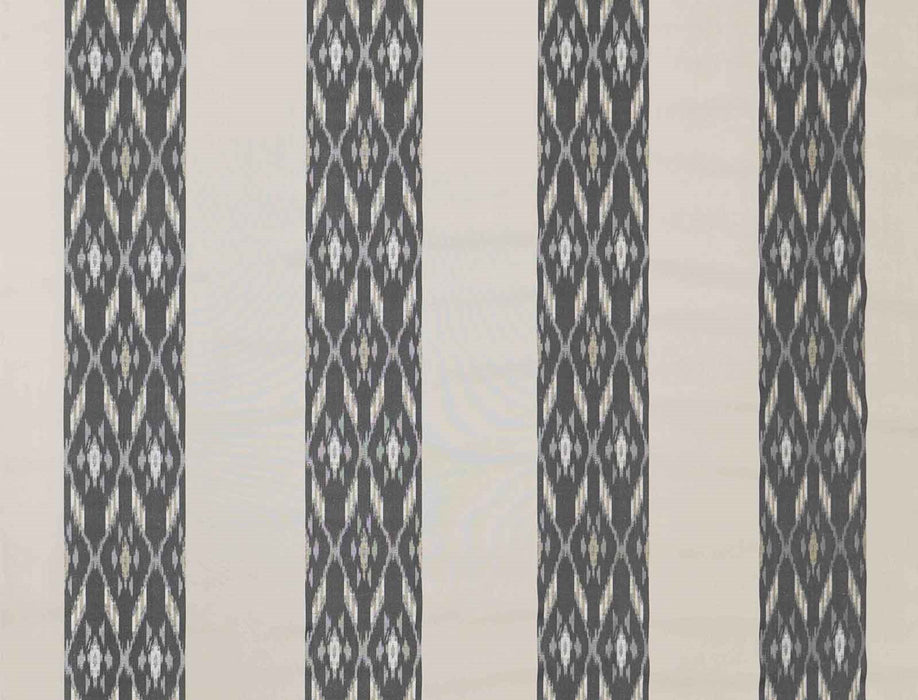 Jim Thompson Patola Stripe Graphite Fabric Sample JT013868002