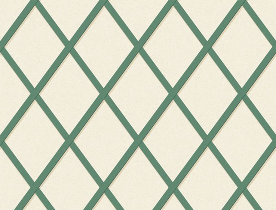 No.9 Thompson Trellis  Green Wallpaper Sample N9021024005