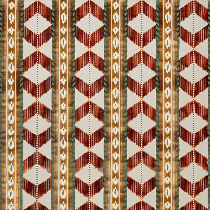 Osborne & Little Cornaro Terracotta / Amber Fabric F7990-01