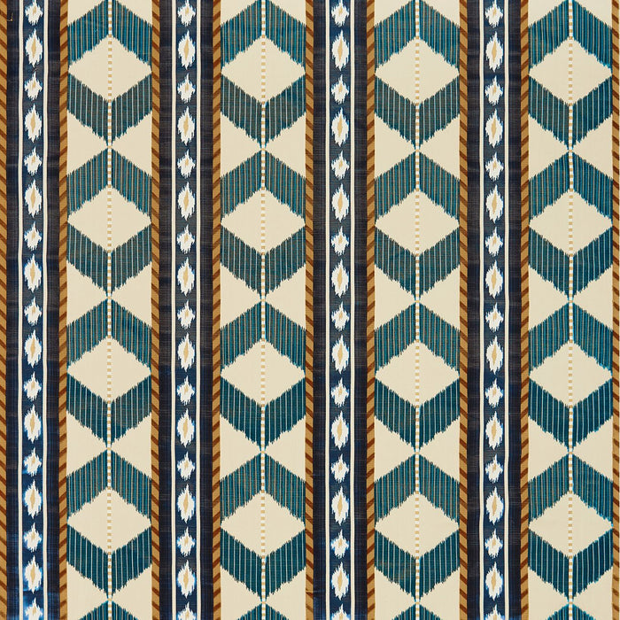 Osborne & Little Cornaro Petrol /Navy Fabric F7990-02