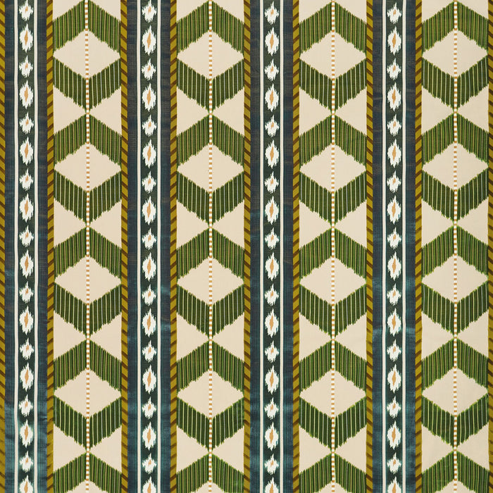 Osborne & Little Cornaro Mallard / Olive Fabric Sample F7990-03