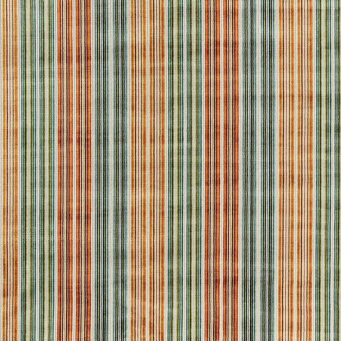 Osborne & Little Molina Teal / Terracotta Fabric F7993-01